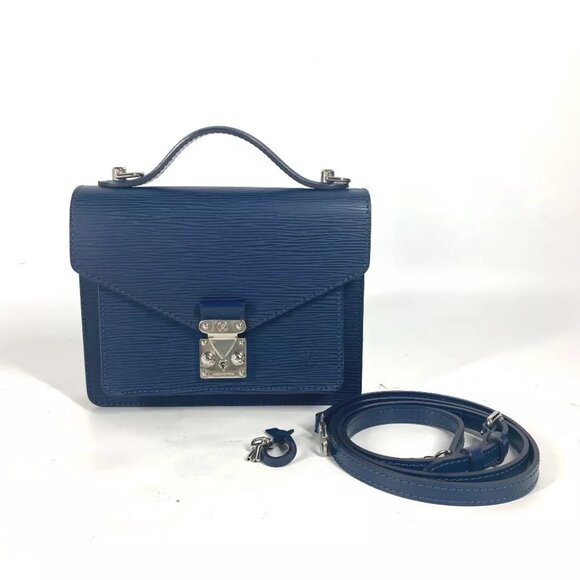LOUIS VUITTON Epi Monceau BB 2WAY Bag Shoulder Bag Crossbody Hand Bag - Picture 1 of 16